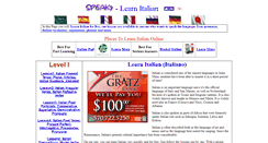 Desktop Screenshot of italian.speak7.com